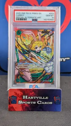 One Piece OP08-023 Carrot PRB02 Special SP Parallel Alternate Alt Art PSA 10 EN - Image 1