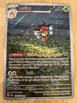 Ledian 144/142 Pokemon TCG Stellar Crown Illustration Rare Holo Pokemon Card NM - Image 1