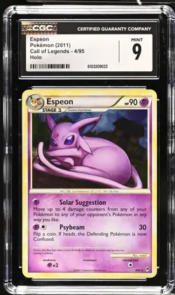 CGC 9 Espeon 4/95 Holo Call of Legends Pokemon Card - Image 1