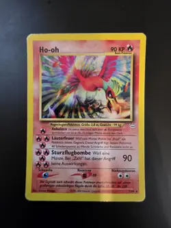 Ho-Oh Neo Revelation 7/64 Holo German Pokemon TCG Card Heavily Played HP - Image 1