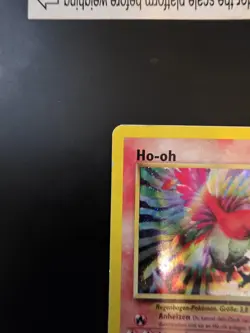 Ho-Oh Neo Revelation 7/64 Holo German Pokemon TCG Card Heavily Played HP - Image 2