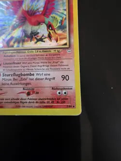 Ho-Oh Neo Revelation 7/64 Holo German Pokemon TCG Card Heavily Played HP - Image 4