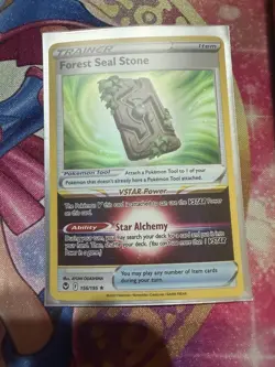 Forest Seal Stone - 156/195 - Pokemon Silver Tempest Holo Rare Card LP - Image 1