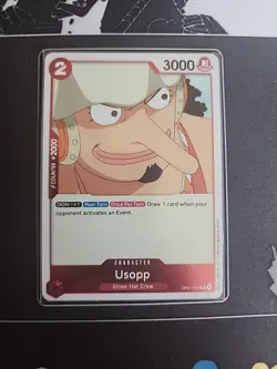 One Piece Usopp OP01-004 Rare Card TCG Romance Dawn English Edition - Image 1