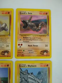 Pokemon Brock's Team - Vintage WoTC 8 Card Set - Exact Cards! - Image 4