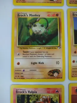 Pokemon Brock's Team - Vintage WoTC 8 Card Set - Exact Cards! - Image 5