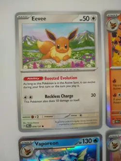Pokemon Eeveelution Card Lot Holos–Eevee Flareon Jolteon Vaporeon Espeon Umbreon - Image 2