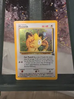 Pokemon TCG 2000 Meowth Black Star Promos Holo Card Wizards Black Star Promos 10 - Image 2