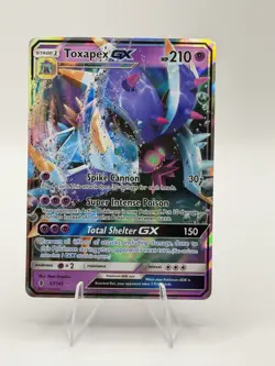 Toxapex GX - 57/145 - Pokemon Guardians Rising Sun & Moon Ultra Rare Card NM - Image 1