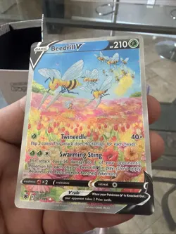 Pokemon TCG Beedrill v Astral Radiance Holo Ultra Rare Card 161/189 NM Condition - Image 2