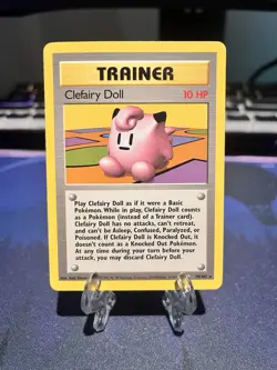 Pokemon Clefairy Doll Trainer Base Set Rare 1999 English Card 70/102 - Image 1