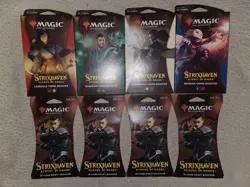 Magic the Gathering Strixhaven Theme Booster + Sleeved 15 Card Packs Lot Of 8 - Image 1