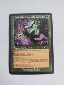 MTG English Nissa, Who Shakes the World (Retro Frame) NM Normal Secret Lair - Image 1