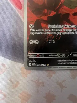 Pokemon Card TCG Scizor 205/197 2023 Obsidian Flames Illustration Rare - NM - Image 3