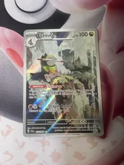 Pokemon TCG Fraxure Card 077/064 IR Sv: Shrouded Fable 2024 NM Condition - Image 1
