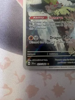 Pokemon TCG Fraxure Card 077/064 IR Sv: Shrouded Fable 2024 NM Condition - Image 3