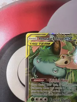 Venusaur & Snivy GX Tag Team Pokemon Card 270 HP Holo Rare 1/236 - Image 4