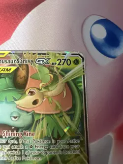 Venusaur & Snivy GX Tag Team Pokemon Card 270 HP Holo Rare 1/236 - Image 5