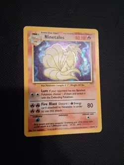 Pokemon TCG Ninetales Holo Base Set Card 012/102 NM Condition - Image 1