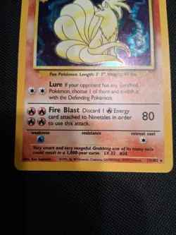 Pokemon TCG Ninetales Holo Base Set Card 012/102 NM Condition - Image 3