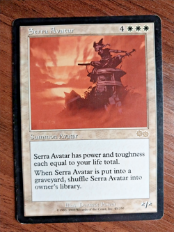 1x Serra Avatar - MP - Urza's Saga - SPARROW MAGIC mtg - Image 1