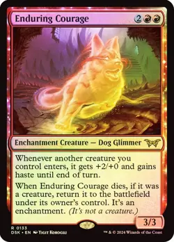 Enduring Courage MTG NM Duskmourn: House of Horror FOIL - Image 1