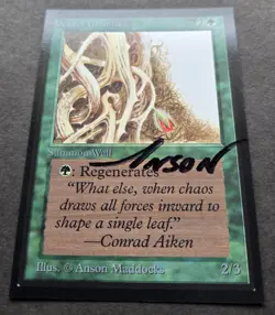 SIGNED MtG Magic A Maddocks _ Beta CE _ Artist Proof _ WALL OF BRAMBLES _ 1/50! - Image 3