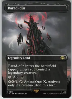 MTG TCG Barad-dur () (Borderless) R The Lord of the Rings 340 - Image 1