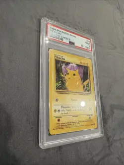 1999 Pokemon Base Yellow Cheeks PIKACHU Card #58 PSA 9 - Image 4