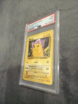 1999 Pokemon Base Yellow Cheeks PIKACHU Card #58 PSA 9 - Image 5