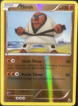 Throh 61/114 Black & White Reverse Holo - Pokemon Card - Image 1
