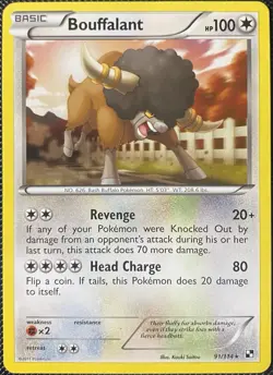 Bouffalant 91/114 Black & White Regular - Pokemon Card - Image 1