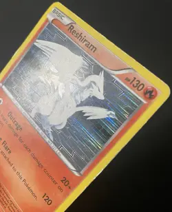 Reshiram 26/114 Black & White Holo *DAMAGED* Pokemon Card - Image 3