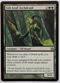 Gilt-Leaf Archdruid Morningtide MTG Magic the Gathering Rare Green Creature Elf - Image 1