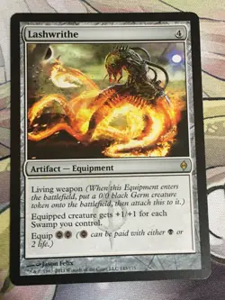 C5014 MAGIC GATHERING MTG NEW PHYREXIA LASHWRITHE #143 RARE MP - Image 1