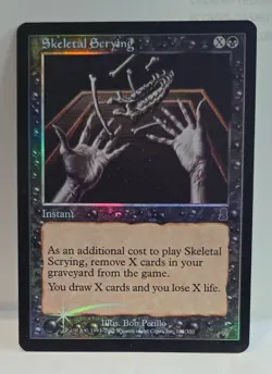 FOIL SKELETAL SCRYING EX/NM UNPLAYED ODYSSEY MTG MAGIC GATHERING (M14) - Image 1