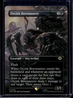 MTG Magic Lord of the Rings #433 Orcish Bowmasters Rare Borderless Foil (C) - Image 1