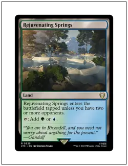 1x Rejuvenating Springs, Lord of the Rings Commander, Magic MTG NM - Image 1