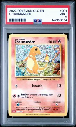 2023 Pokemon CLC Classic Charmander #001 PSA 9 Mint Charizard & Ho-Oh EX Deck - Image 1
