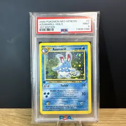 2000 Pokemon Neo Genesis Azumarill Holo 1st Edition #2 PSA 9 MINT INVEST📈 - Image 1