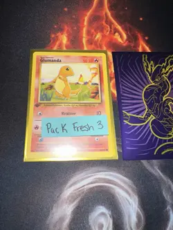 Pokemon Base Set 1st Edition German Charmander 46/102 Glumanda 123💎NM ++ Mint💎 - Image 1