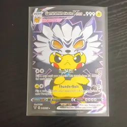 Pokemon Garrurmon Pikachu VCOS Cosmax 016/025 Full Art Holo Card English FANART - Image 1
