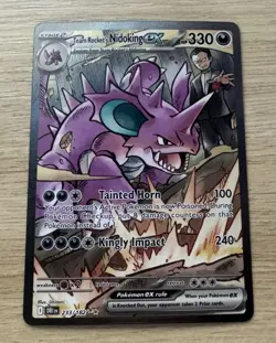 PERFECT CONDITION Pokemon TCG Team Rockets Nidoking EX 233/182 Destined Rivals - Image 1
