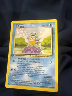 Pokemon TCG Squirtle (Schiggy) Base Set, 1st Edition, German Version - Image 1