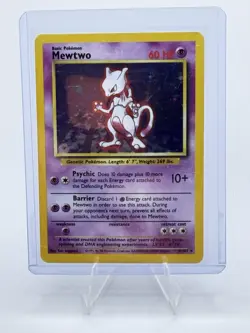 Mewtwo 10/102 Base Set Holo Rare 1999 Basic 60 HP Wizards Pokemon TCG Card - Image 1