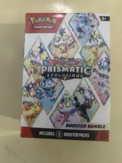 🔥NEW🔥Pokemon SV Prismatic Evolutions 💥6 Booster Pack Bundle💥 Sealed Box - Image 1