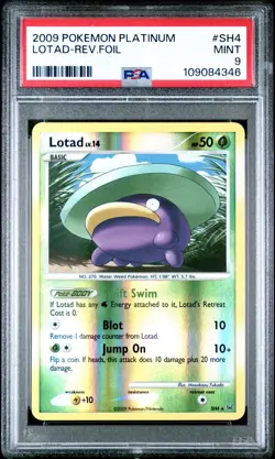 2009 Pokemon Platinum Lotad Shiny Reverse Holo #SH4 PSA 9 Mint - Image 1