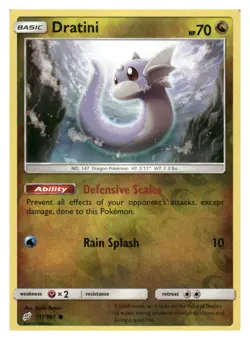 Dratini 117/181 Common Team Up Pokemon Reverse Holo Near Mint - Image 1