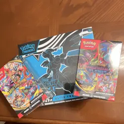Pokemon TCG Black Bolt Elite Trainer Box & Phantasmal Flames Booster 3 Boxes - Image 1