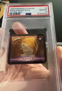 1999 Pokemon Stadium Action 3D's - Raticate/Rattata PSA 10 (POP 1) - Image 4